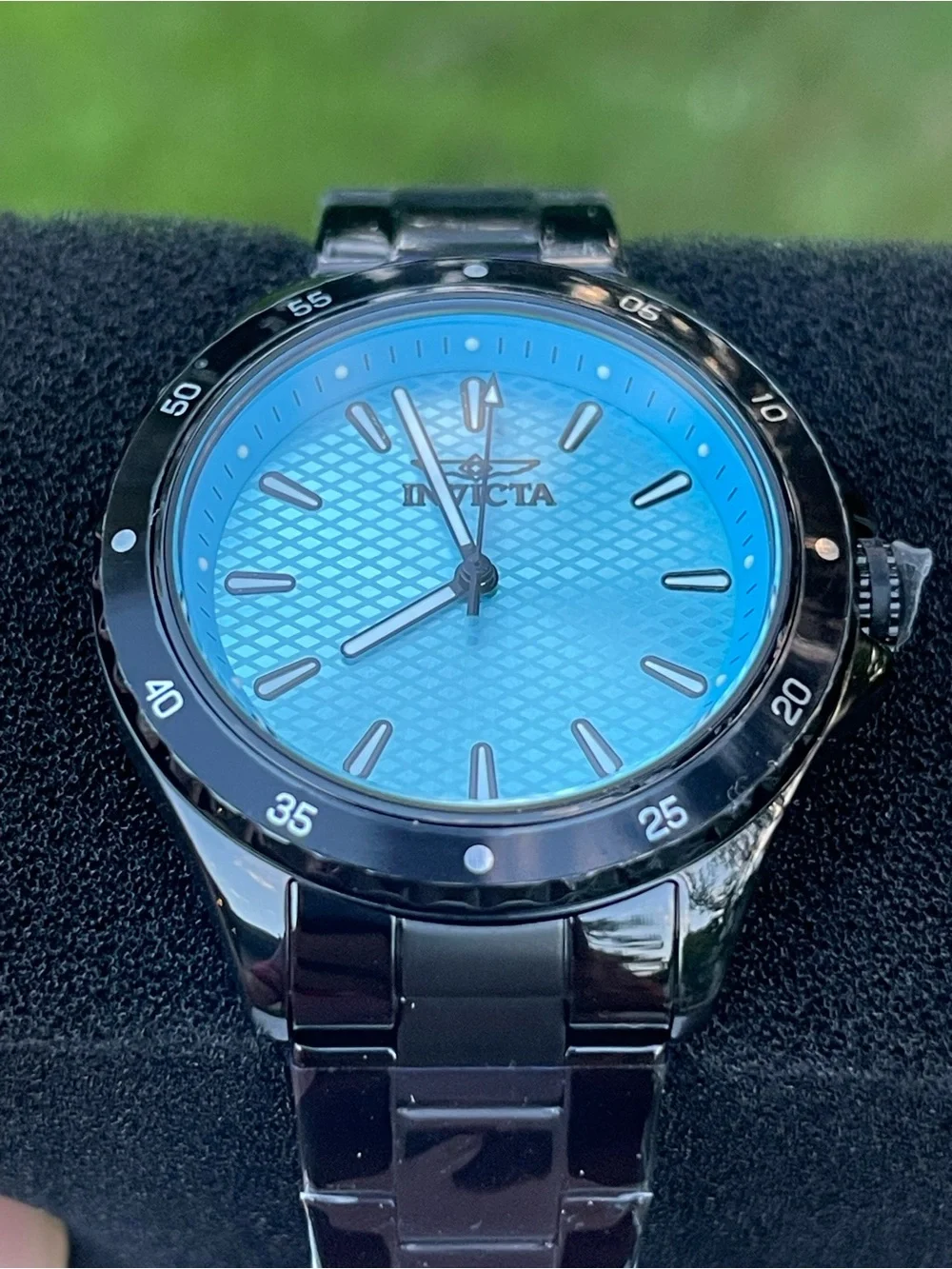 Invicta Pro Diver Lady 38mm Stainless Steel Black Tiffany Blue dial PC21J Quartz